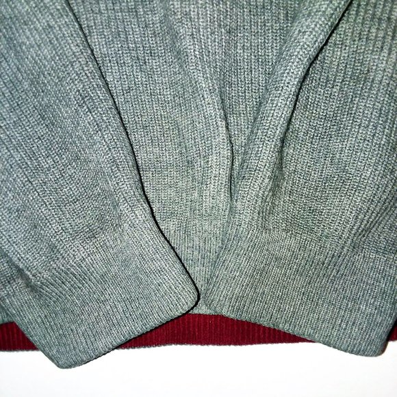 Eddie Bauer Pullover 1/4 Zip Gray w/ stripe XLT - Picture 5 of 7